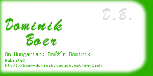 dominik boer business card